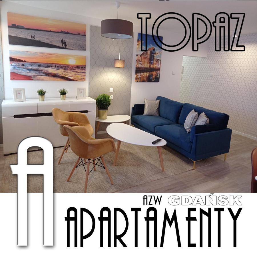 Apartament Topaz - 700 M Do Plazy - Brzezno - Azw Gdanskアパートメント エクステリア 写真